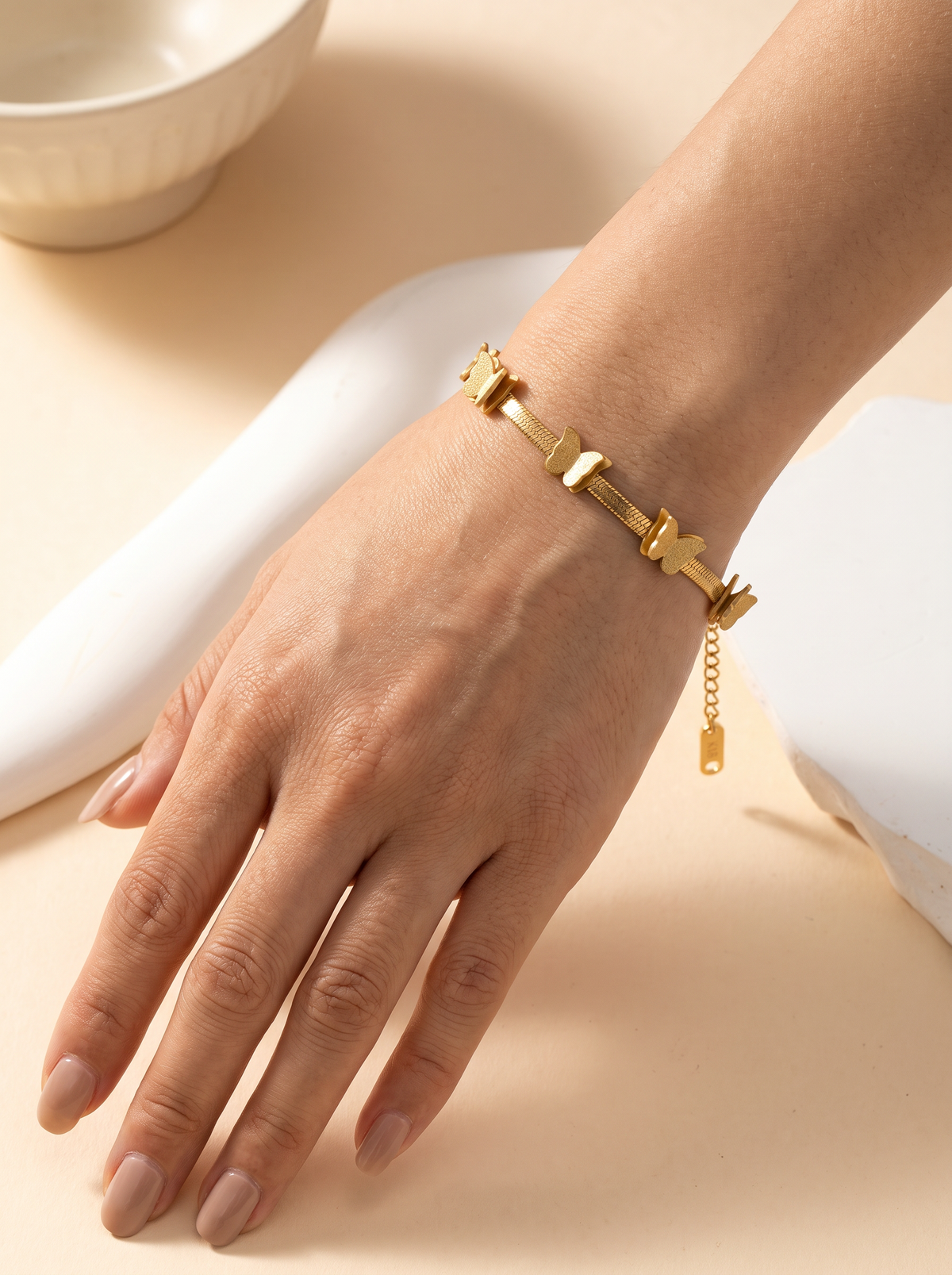 The Halo Bracelet worn on wrist