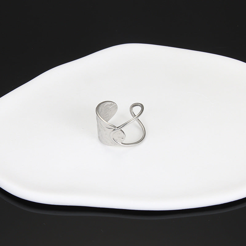 The Layer Ring polished steel product detail