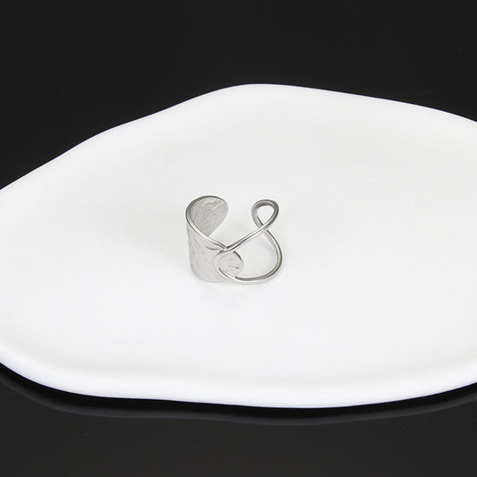 The Layer Ring polished steel product detail