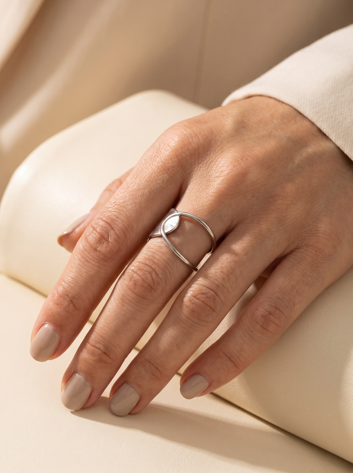 The Layer Ring worn on hand