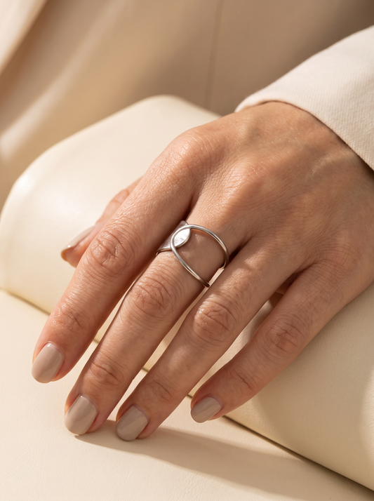 The Layer Ring worn on hand