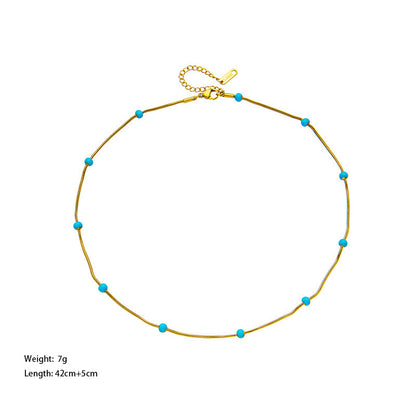 The Solace Necklace green and gold-tone product detail